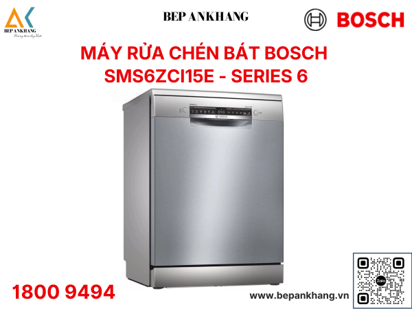 Máy rửa bát Bosch SMS6ZCI15E - Series 6 - Made in Germany